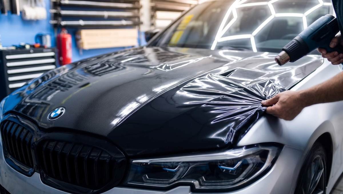 PPF Paint Protection Film applied to a car body